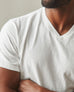 Men's Premium Slub V-Neck Tee - Bone